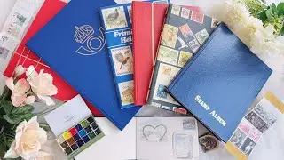 My Travel sketchbook flip through & Post Stamp Collection Haul 