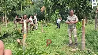 Forest department eviction operation in Dhanubhanga. Warning to encroachers. See the details in t...