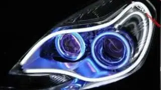 iJDMTOY White/Amber Switchback LED Tube Lights For Headlight Retrofit