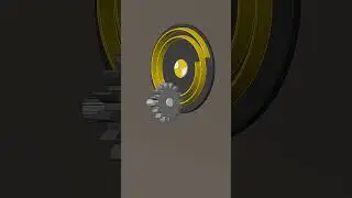Archimedean Spiral Gear and Spur Gear Mechanism (Mechanical Movement Part 112) #mechanism #animation