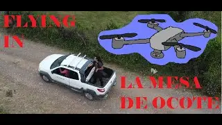 Flying a drone in Mesa De Ocote