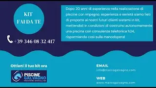 Piscine Galvagno KIT FAI DA TE