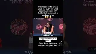 Caitlin Clark deals with Indy reporter Gregg Doyel&rsquo;s awkward reaction of making a heart sign at her