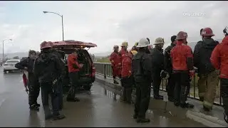 Woman Rescued By Firefighters In Swift Water Rescue | Riverside