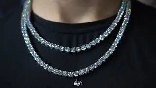 6mm White Gold Signature Tennis Chain - SKRT&reg;