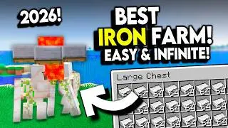 BEST NEW Infinite IRON FARM Minecraft +1.21 & 26.1 in Minutes!