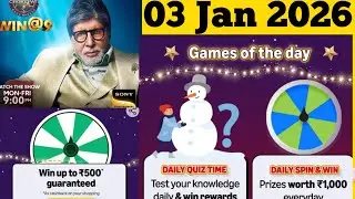 Amazon Daily Quiz Answer Today Amazon Quiz Answer Amazon sale Offers Today Amazon 03 January 2026