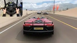 1207HP Lamborghini Aventador J |Racing Hypercar Forza Horizon 5  |Steering Wheel Gameplay