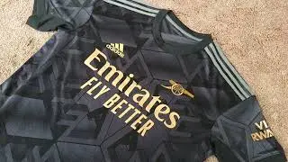 Arsenal 2022/23 Away Jersey | Black & Gold Masterpiece