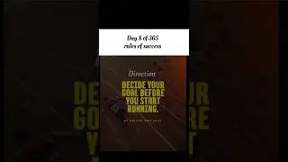 Day 8 Rule no. 8 #direction #motivation #rules