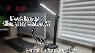 LED Desk Lamp with USB-C Charging & Power Strip! 