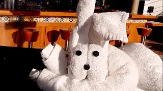 Carnival Cruise: Towel Animals, Washcloth Crafts. Fun in Ensenada Mexico (HD)
