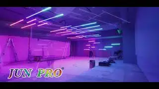 JUN PRO Spinning room , Cycle , Gym , fitness, workout, LED pixel control , LED strip MADRIX