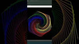 Draw Rainbow Benzene In Python | #shorts #shortvideo #short #python #pythonturtle