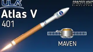 MAVEN Spacecraft Launch with Atlas V 401 Rocket in spaceflight simulator #sfs #rocket #viral