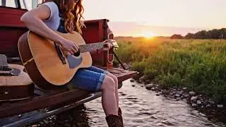 Wildflower Skies Across the Prairie 🤠 Calm Cowboy Acoustic & Rustic Road Vibes