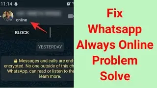 Fix Whatsapp Always Online Problem Solve | Whatsapp Online Show but person Offline