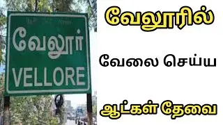💼 வேலூரில் வேலை செய்ய ஆட்கள் தேவை Vellore Jobs |job|jobs