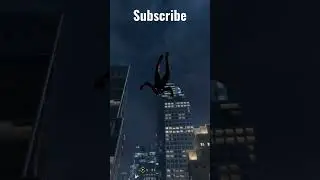 Iron Suit night swinging, spiderman. #shorts #spidermanremastered