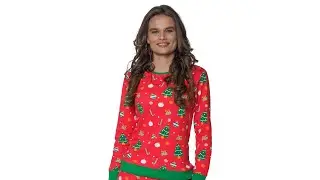 De perfecte dames kerst pyjama van Happy Pyjama's | rode pyjama helemaal in het feest thema Kerst