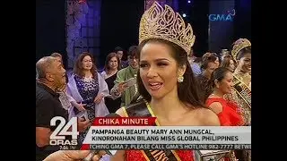 24 Oras: Pampanga beauty Mary Ann Mungcal, kinoronahan bilang Miss Global Philippines