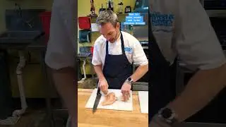 How to trim chicken breast...easy way. #cooking #chickenbreast #cookingtips #sweeandsavoryclassroom