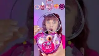 ASMR Barbie Candy Box Eating Pink Candy  #mukbang #eating#barbie