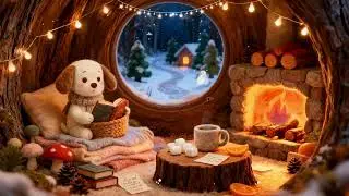 Focus on today &mdash; let go of fear.| Winter Lofi Jazz for Work | Cozy Cabin Ambience