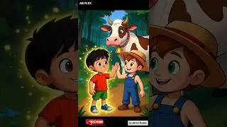 Hidden Treasure of the Magic Forest | Kids Cartoon Story | Farmer Boy, Funny Cow & Magic Adventure