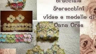 bracciale&orecchini all'uncinetto