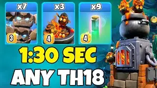 Th18 Furnace + Meteor Golem + RC Charge Attack Strategy | Th18 Attack Strategies (Clash of Clans)