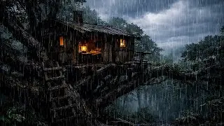 Fall Asleep Fast 🌙 Forest Rain, Soft Piano | Deep Sleep & Relaxation (1 Hour)