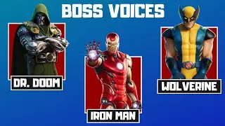All Fortnite Chapter 2 Season 4 Boss Voices! (Wolverine, Iron Man, Doctor Doom)