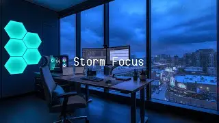 Focused Work as the Storm Rolls In 🌧️ Late-Night Lofi