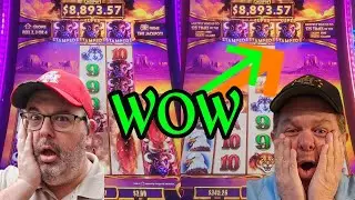 Редкий двойной супер-натиск на игровом автомате Buffalo Ascension в Coushatta!
