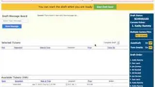 Setting up an Online Ticket Draft