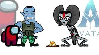 Mini Crewmate Kills Avatar: Fire and Ash Characters | Among Us