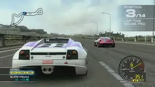 Ridge Racer 7 Maker's Trial ZOLGEAR with Meltfire at Shadow Caves R [Driver's view]