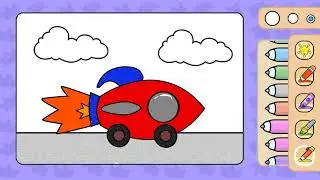 Coloring Book Games - Play Fun Game For Kids - Rocket Picture Coloring