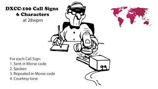 DXCC-100 Call Signs - 6 Character 28wpm