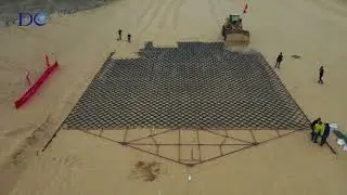 Reinforcement for Road with Wind Accumulated Sand