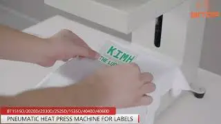 Pneumatic single station heat press machine for labels(yeflon heating plate)