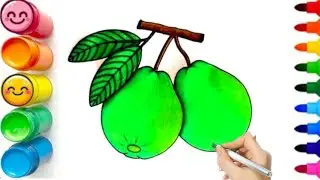 Guava Drawing Easy | How To Draw A Guava Step by Step