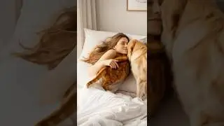 Who Wakes Her First? 😱 Adorable Cat & Dog Wake-Up Attack 🐱🐶⏰ #shorts #pets #funnyanimals
