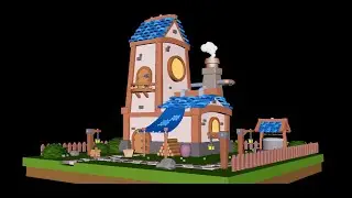 Maya 3D Modeling | Stylized Low Poly House | 3D Baaz