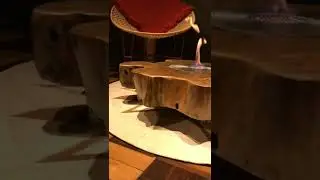 bio Fireplace made of wood