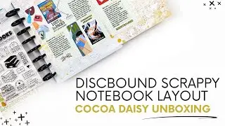 Discbound Scrappy Notebook Layout | DT Cocoa Daisy Kit Unboxing 2026