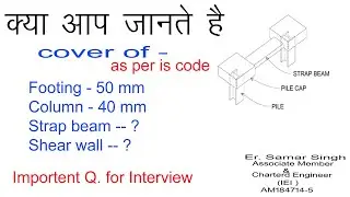cover of column || footing || beam || slab ....