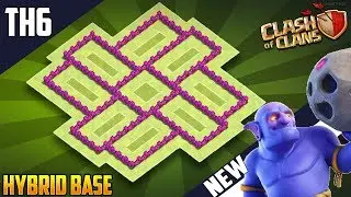 NEW BASE TH6 HYBRID/TROPHY Base 2018!! COC Town Hall 6 (TH6) Hybrid Base Design - Clash of Clans