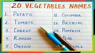 20 Vegetables Name In English | Sabjion ke naam | Vegetables ke naam | List of vegetables name